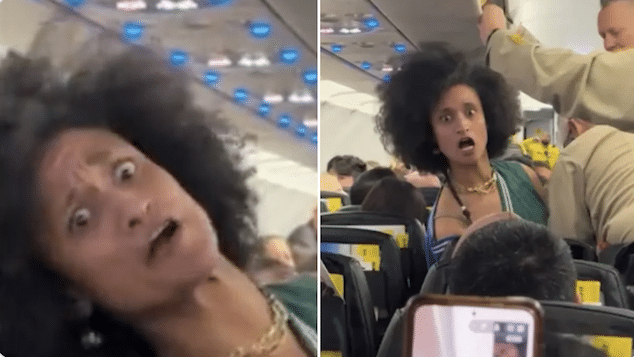 Spirit Airlines female passenger has meltdown as Las Vegas cops try to arrest her